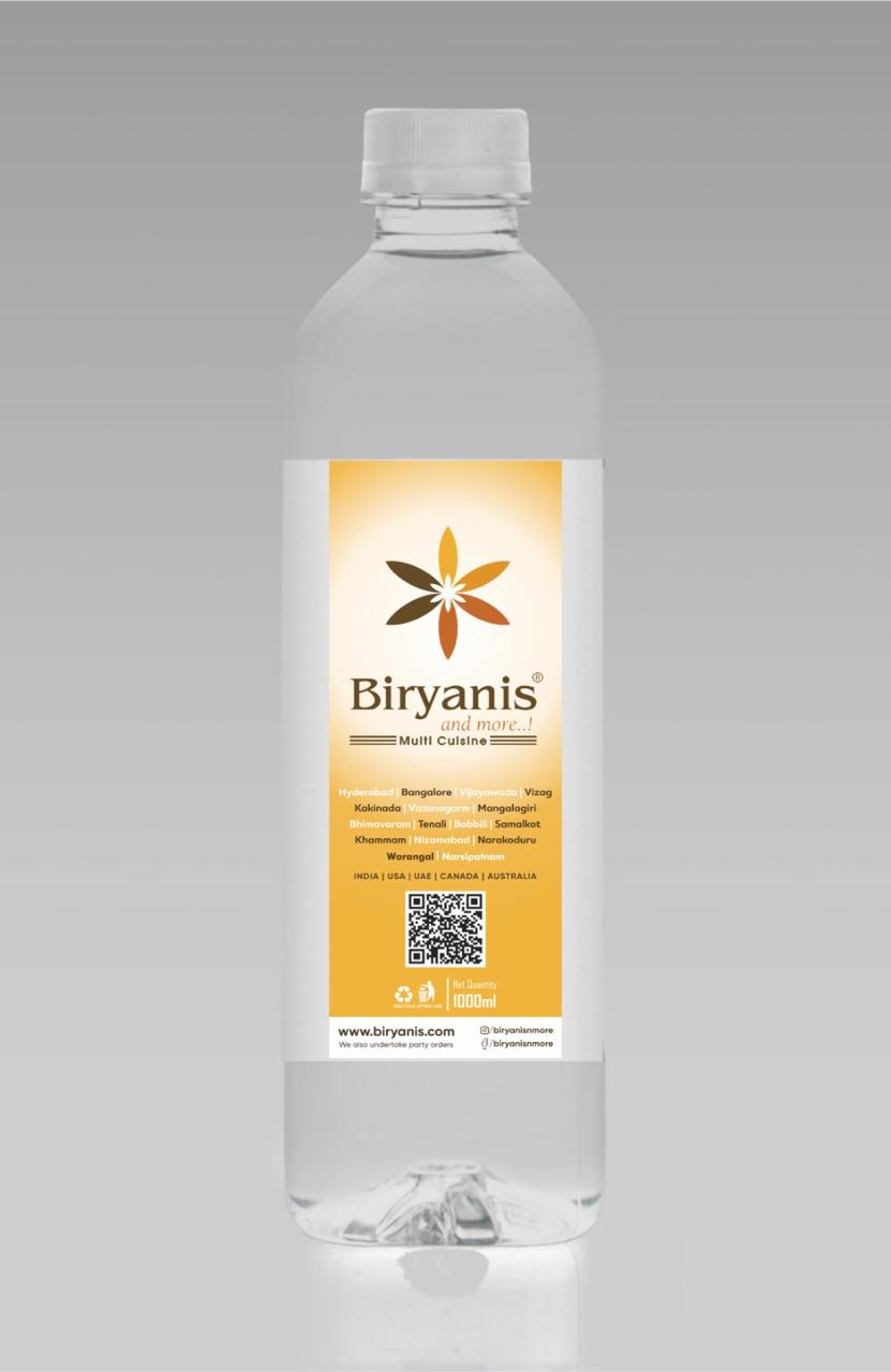 Biryanis and More custom water bottle