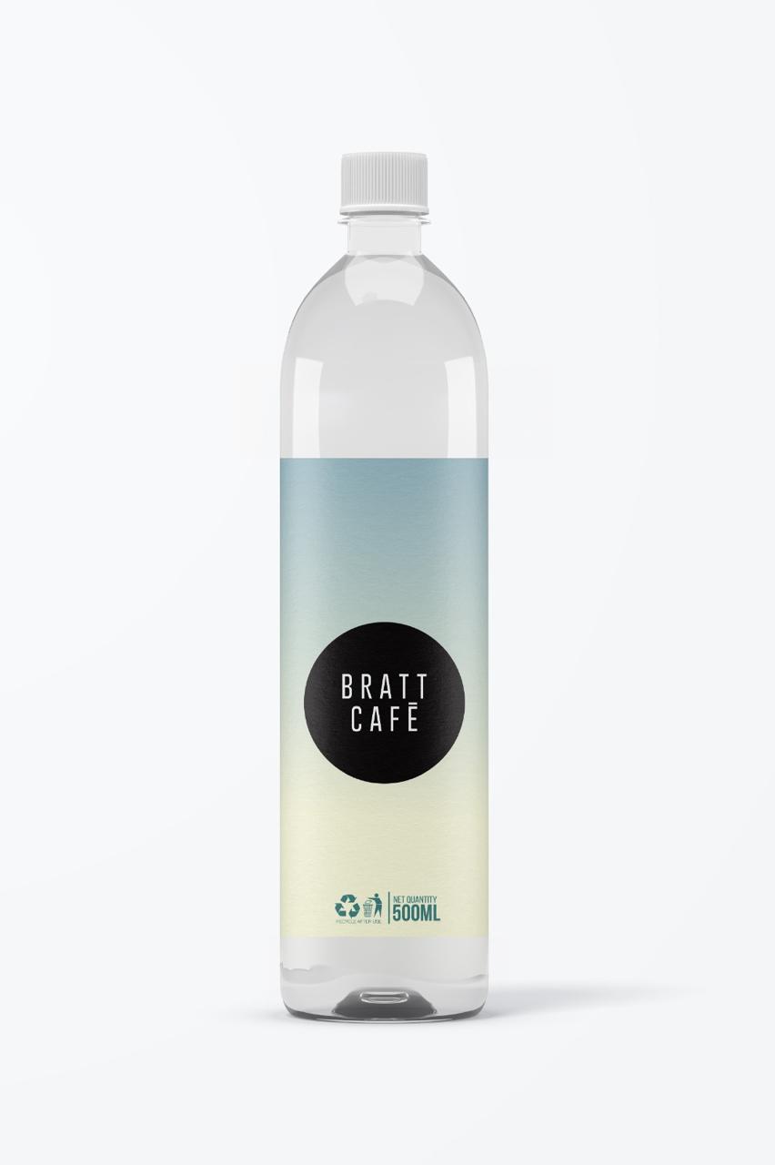 Bratt Café custom water bottle